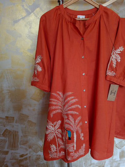 Orange Bird in Palms Co-Ord